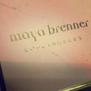 14kt white gold M initial necklace